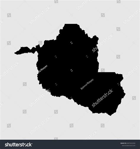 Map Rondonia Brazil Outline Silhouette Vector Stock Vector Royalty