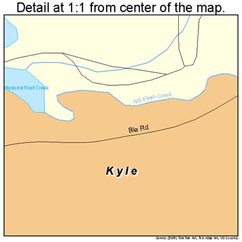 Kyle South Dakota Street Map 4634460