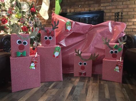 Reindeer Gift Wrapped Tower Christmas 2018 Christmas Presents For