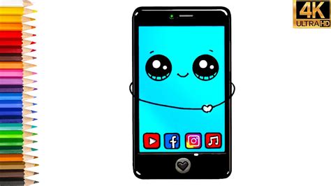 Aprender A Dibujar Telefono Celular Facil Como Dibujar Un Telefono