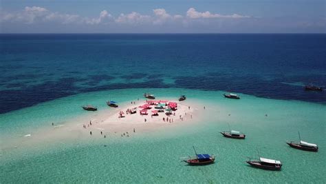 aerial view beautiful sand tropical island Stock Footage Video (100% ...