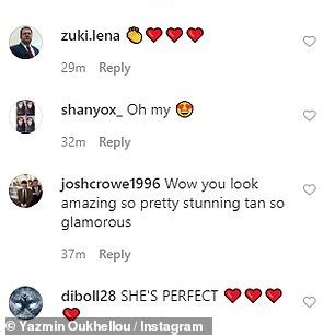 Yazmin Oukhellou Displays Her Stunning Curves In A Black Thong Bikini Daily Mail Online