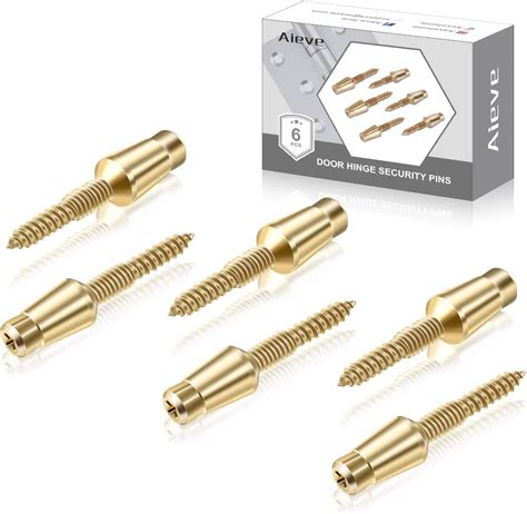 Aieve Door Hinges Security Screws, 6 Pack Tamper Proof Screws Security Door Hinge Screws Door ...