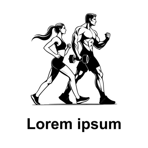 Premium Vector A Man And A Woman Doing Exercises With Dumbbells