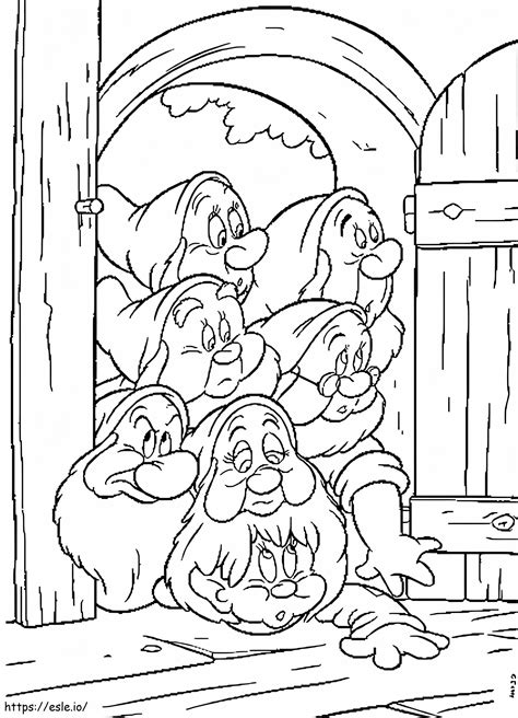 Seven Dwarfs 1 Coloring Page