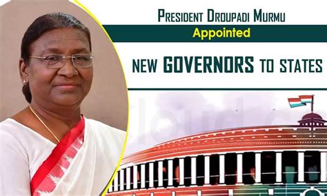 President Of India Appoints New Governors To States Ap Gets New Governor