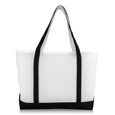 Dalix 23 Premium 24 Oz Cotton Canvas Shopping Tote Bag