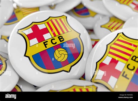 FC Barcelona Pin Badges Stock Photo Alamy