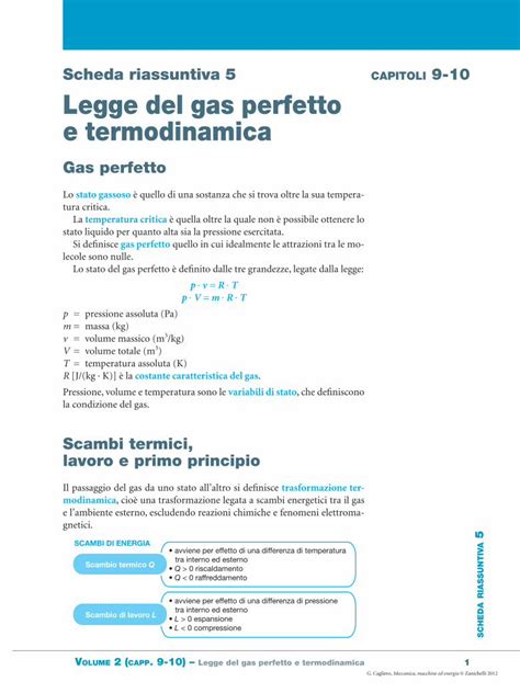 Pdf Scheda Riassuntiva Legge Del Gas Perfetto E Online