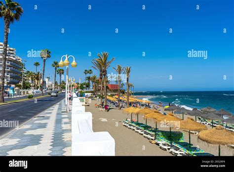 Benalmadena Spain May 7 2023 Walking On Sea Promenade In