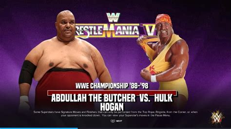 Wwe K Abdullah The Butcher Vs Hulk Hogan No Holds Barred Match Youtube