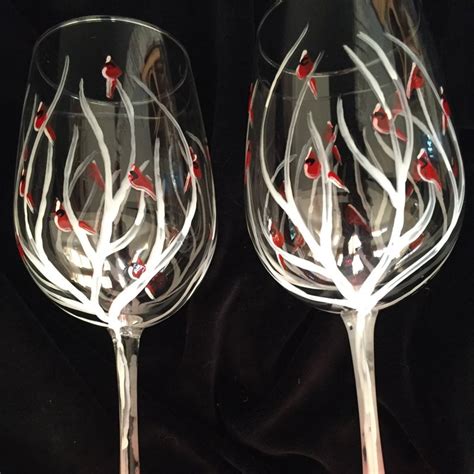 Holiday Wine Glass Etsy