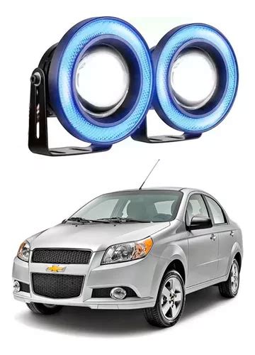 Faros Niebla Ojo De Angel Chevrolet Aveo Potentes Luz Led