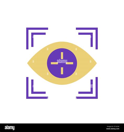 Eye Tracking Icon On White Flat Vector Stock Vector Image And Art Alamy