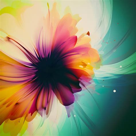 Premium Ai Image Abstract Floral Watercolor Background Colorful