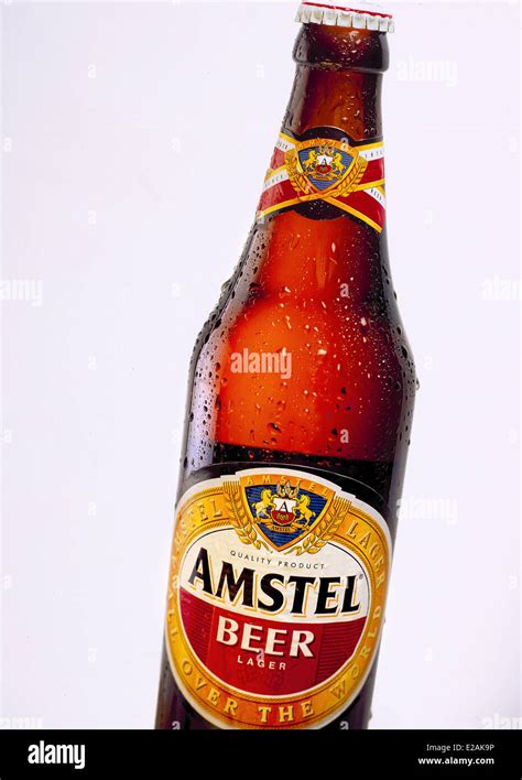 Amstel Lager Beer Bottle Stock Photo Alamy