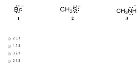 Solved 1a Rank These Nucleophiles In Order Of Decreasing