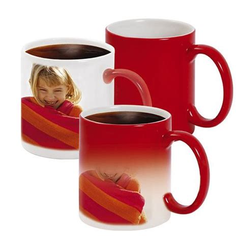 Kişiye Özel Kırmızı Sihirli Kupa Bardak Hediyemen Mugs Photo