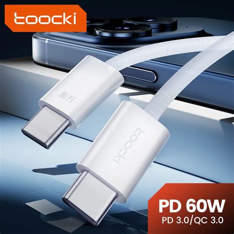 Toocki Cable Usb Tipo C De Carga R Pida Para M Vil Cable Pd De W