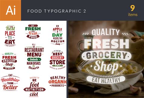 Food Typography Set Designious