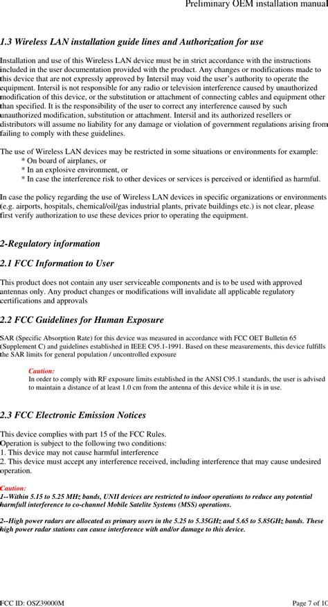 Conexant Systems M Ghz Ieee G A Wlan Minipci Card User