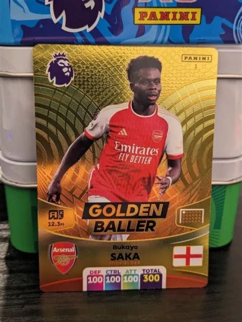 Panini Adrenalyn Xl Premier League Bukayo Saka Golden Baller