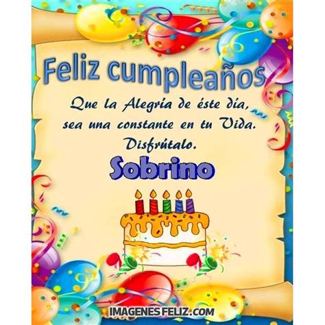 Feliz Cumpleaños Sobrino 💥【 ImÁgenes Feliz Cumpleaños