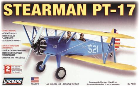 Model Plastikowy Do Sklejania Lindberg Usa Samolot Stearman Pt