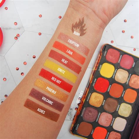 Make Up Revolution Forever Flawless Fire Eyeshadow Swatches Eyeshadow