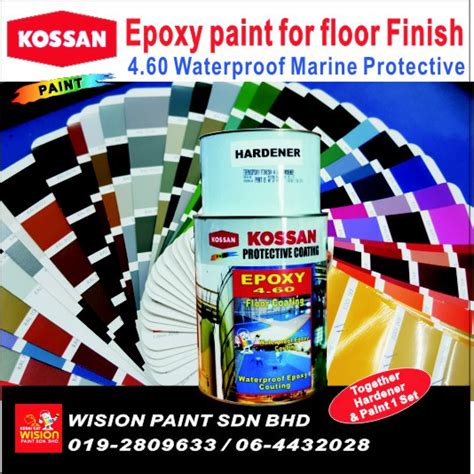 Kossan Epoxy Paint L For Floor Finish Coating Marine Shopee