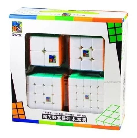 Kit Box Cubo Mágico Moyu 2x2 3x3 4x4 5x5 Frete grátis