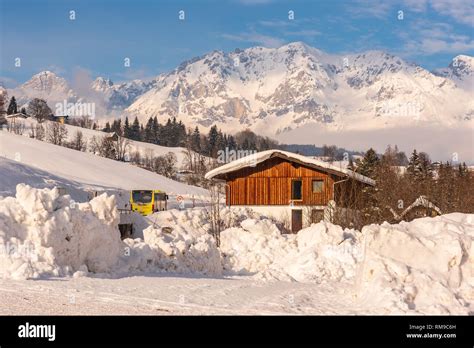 Austrian Bus Stop Sign Ski Region Schladming Dachstein Dachstein