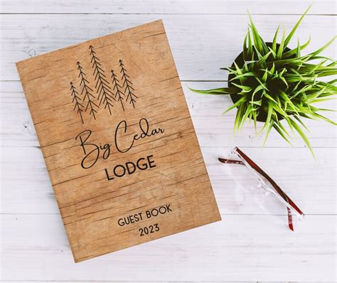 Personalized Cottage Guest Book Lodge Cabin Vacation Lake Beach House