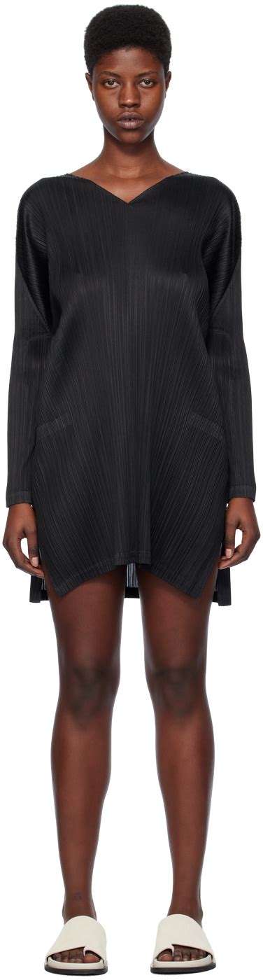 Black Monthly Colors December Minidress By Pleats Please Issey Miyake