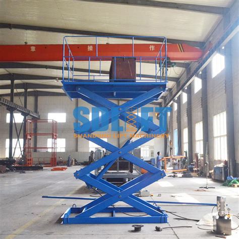 T Stationary Hydraulic Scissor Lift Elevator Pallet Scissor Lift