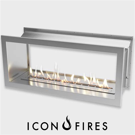 Icon Fires Double Sided Slimline 1350 Fireboxes Fireplace Naked