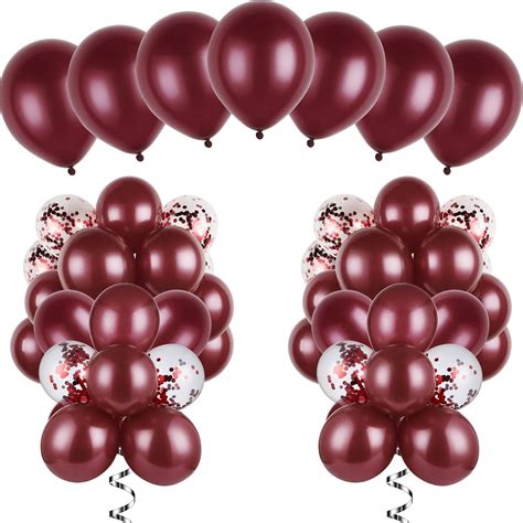 Amazon Boao 120 Pcs Burgundy Balloons Kit Latex Burgundy Balloons