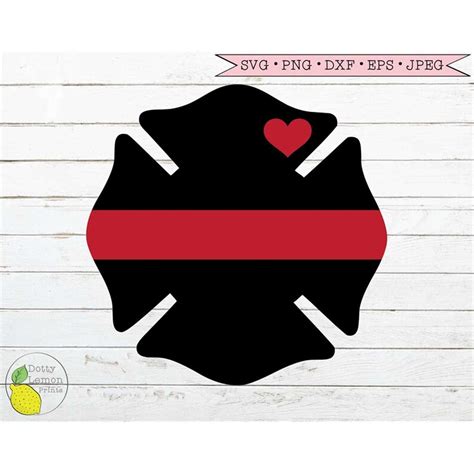 Firefighter Wife Svg Thin Red Line Firefighter Badge Svg Fi Inspire