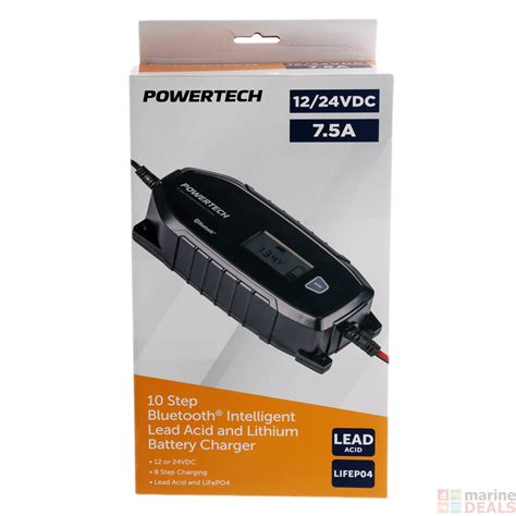 Buy Powertech MB 3908 10 Stage Smart Battery Charger 12 24VDC 7 5A