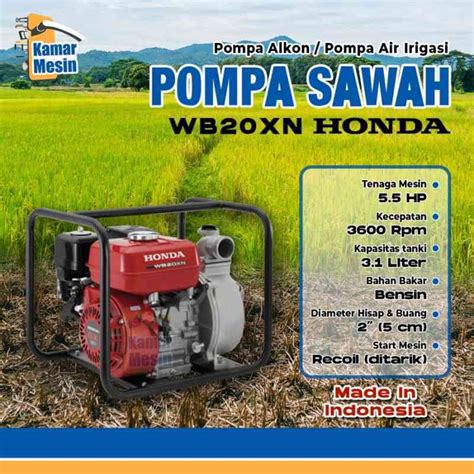 Jual Honda Pompa Sawah Pompa Alkon Pompa Irigasi Inch Wb Xn Wb Xn