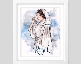 Princess Leia Slave Bikini CANVAS Art Print X HOT Star Wars Carrie Fisher Etsy