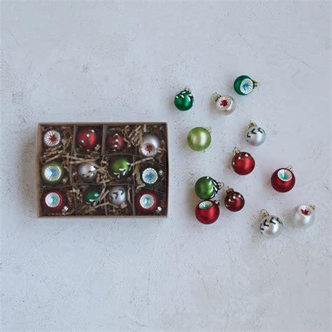 Boxed Set Vintage Ornaments Rustic Barn Ct
