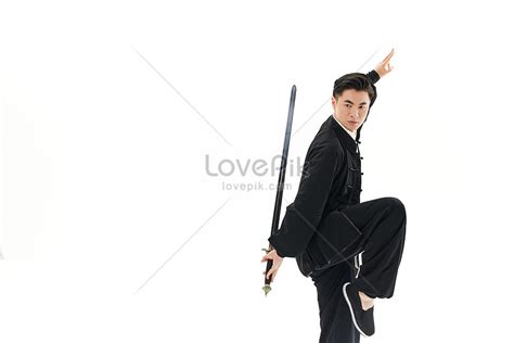 Chinese Style Male Dance Sword Playing Sword Action Picture And HD ...