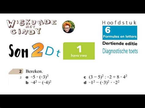 Klas 1 H6 HV1 Diagnostische Toets Som 2 Kwadraten Rekenvolgorde