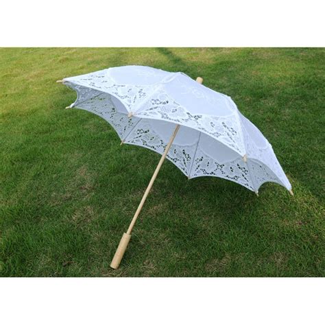 Bridal Wedding Umbrella Lace Cotton Embroidery Handmade Parasol