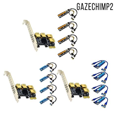 Gazechimp2 การ์ดอะแดปเตอร์ Pci E 1x เป็น 4 พอร์ต แบบพกพา ทนทาน อุปกรณ์