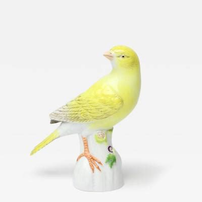 Meissen Porcelain Manufactory Meissen Porcelain Miniature Canary Bird