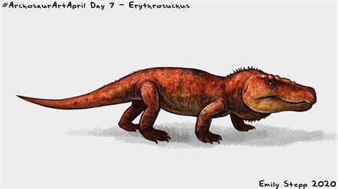 Archosaur Art April 2020 Day 7 Erythrosuchus By Emilystepp On Deviantart