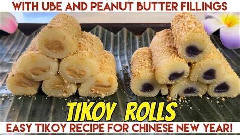 Tikoy Roll Recipe Tikoy With Ube And Peanut Butter Fillings