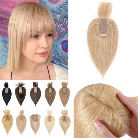 Amazon S Noilite Density Human Hair Toppers With Bangs Silk